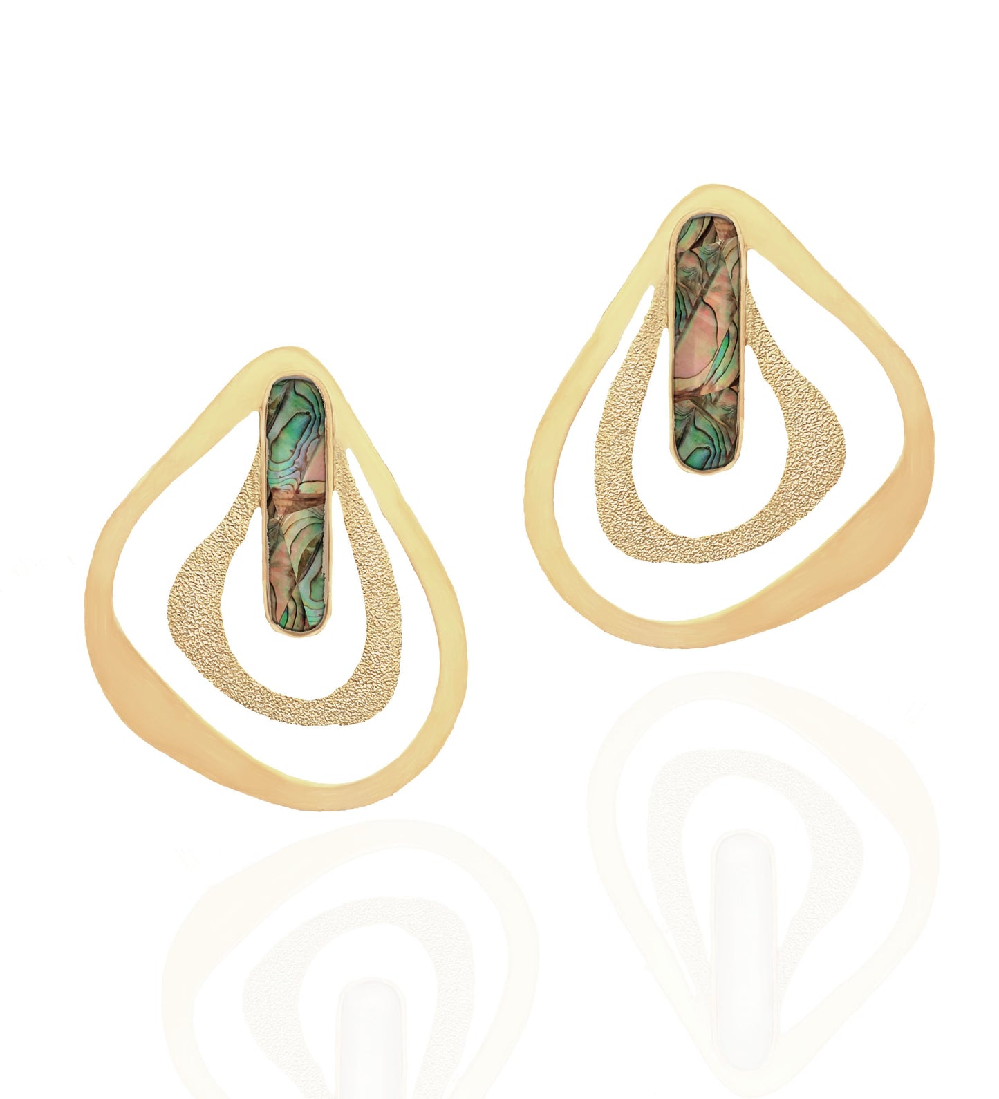 Dotted earrings with stone