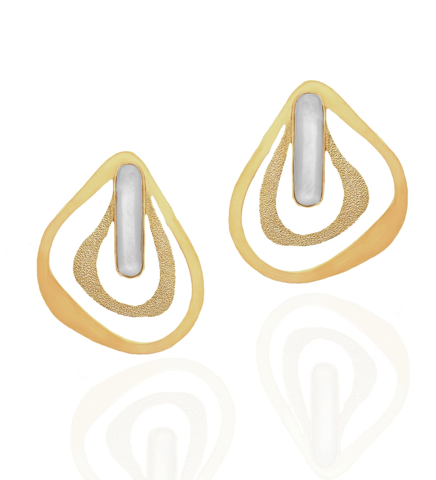 Dotted earrings with stone