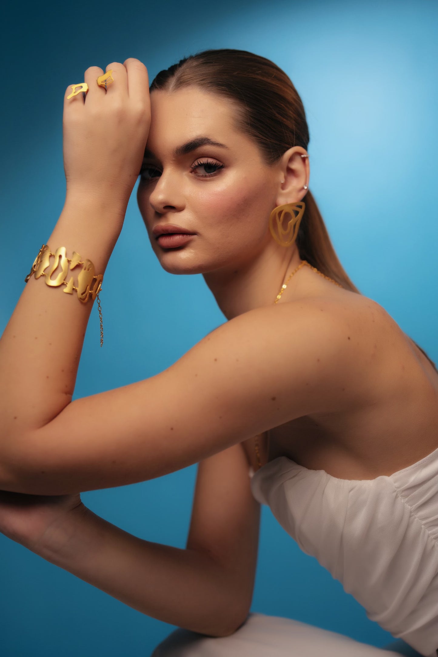 Golden Galaxy earrings
