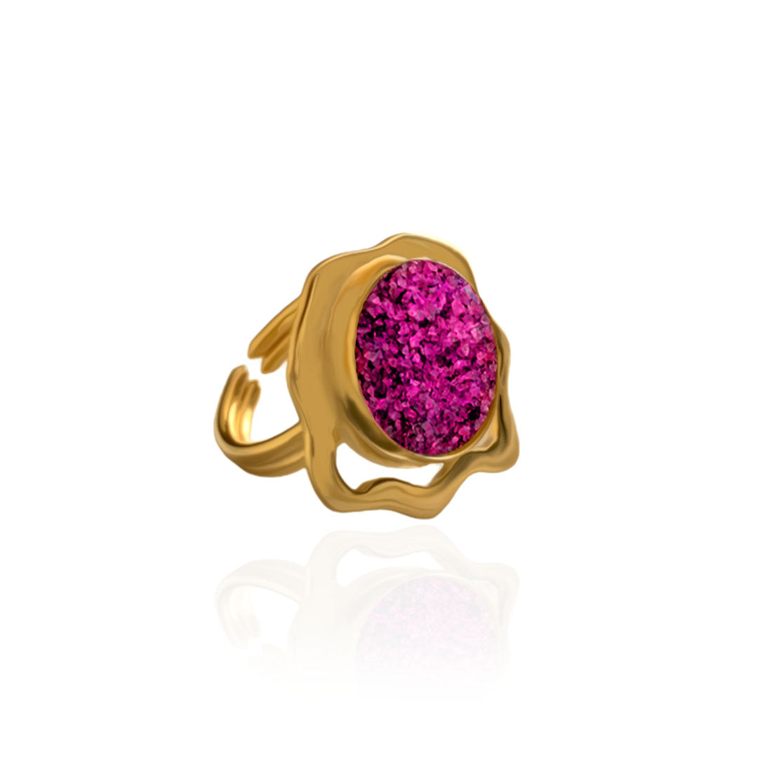 CRASHED WAVES RING