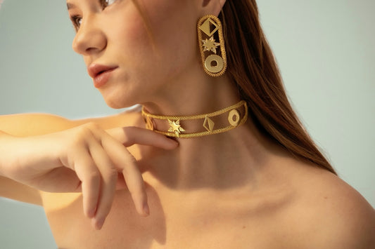 Royal golden earrings