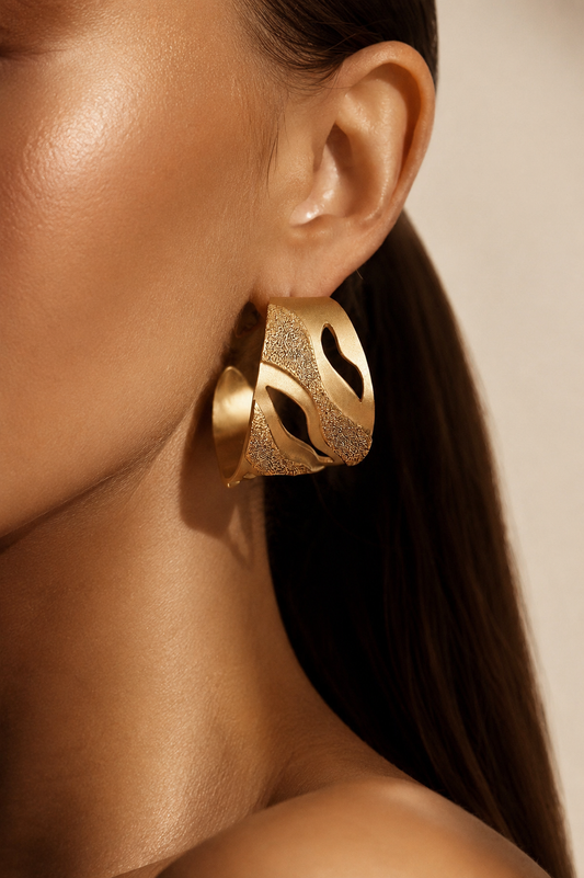 Dotted earrings 02 hoop