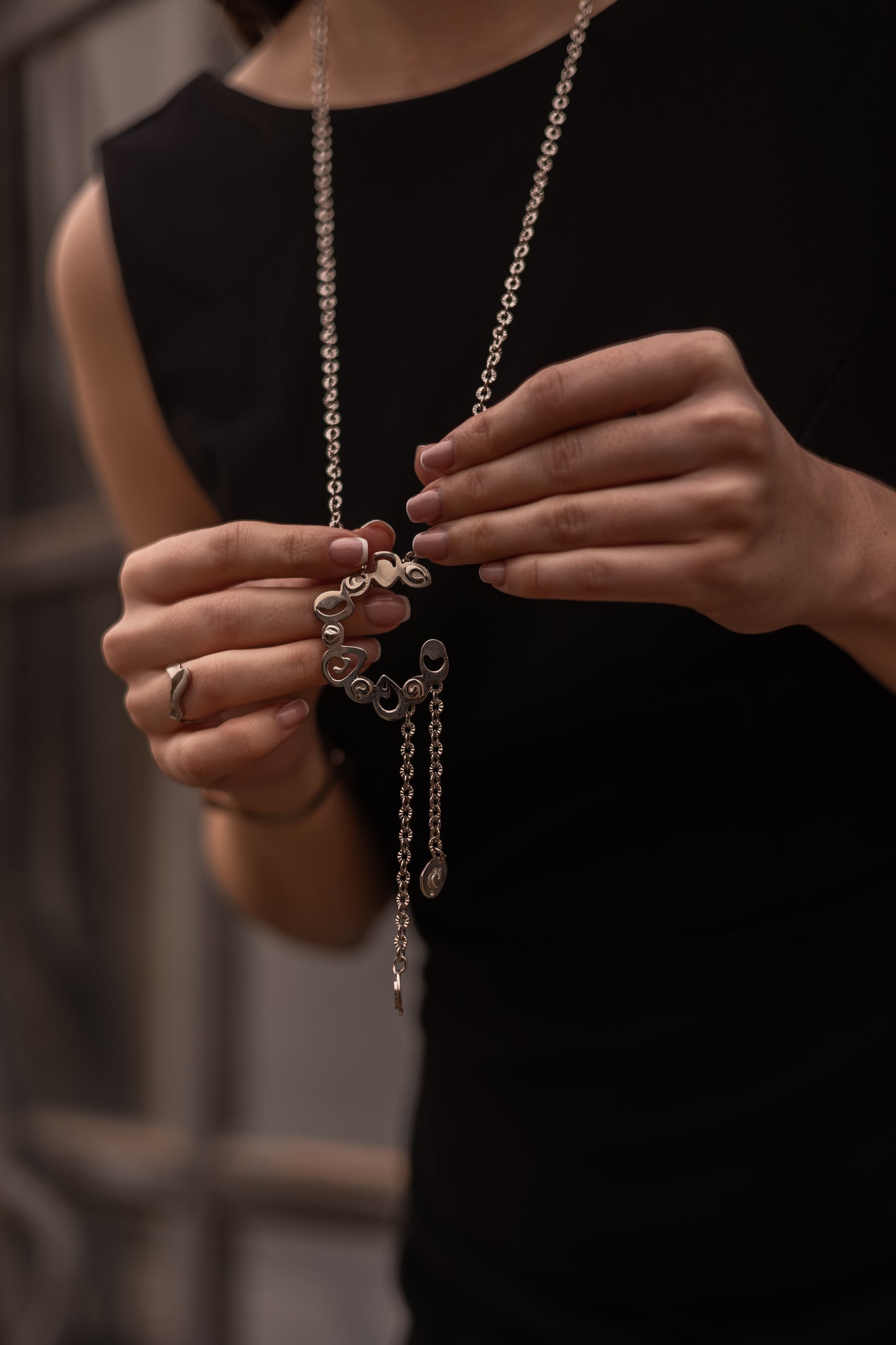 Greek long necklace