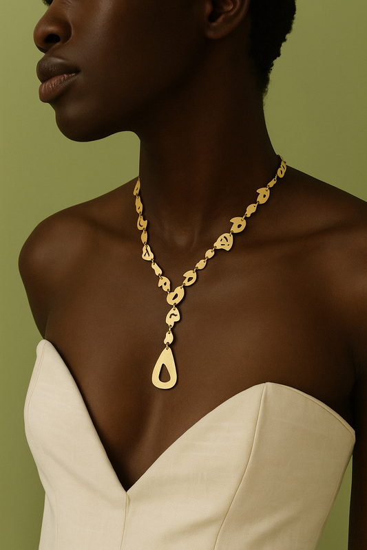 Long Crusted necklace