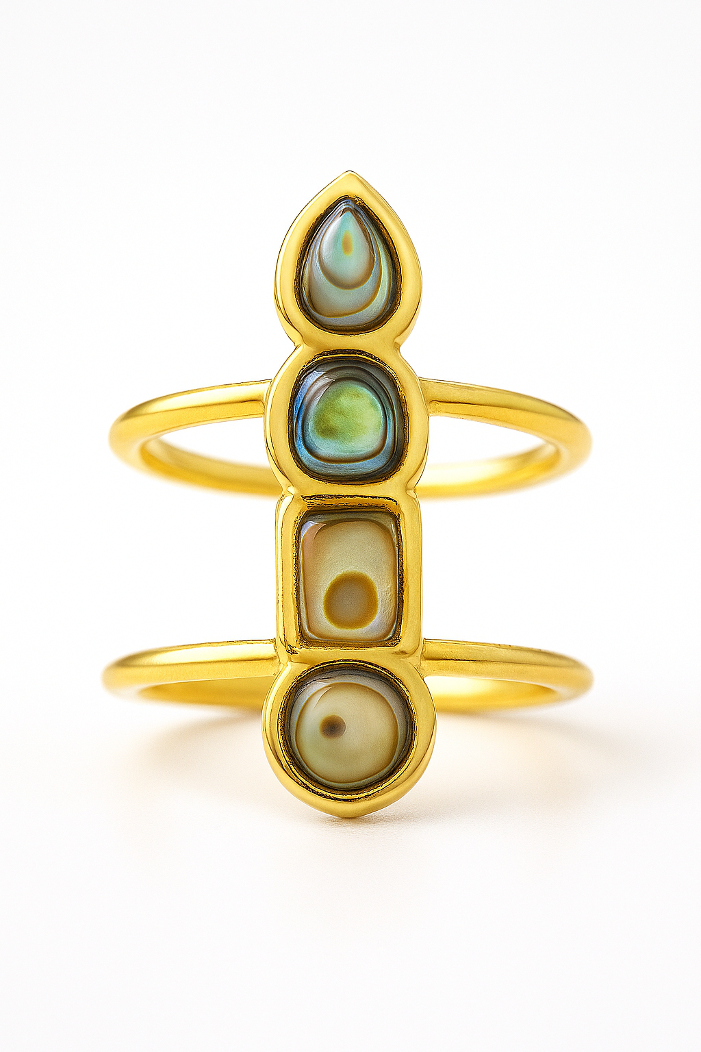 Golden stone ring
