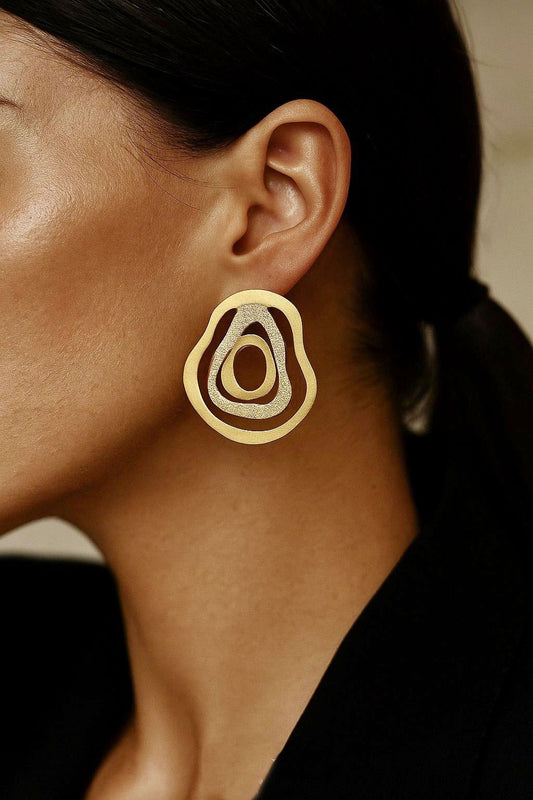 Dotted galaxy earrings