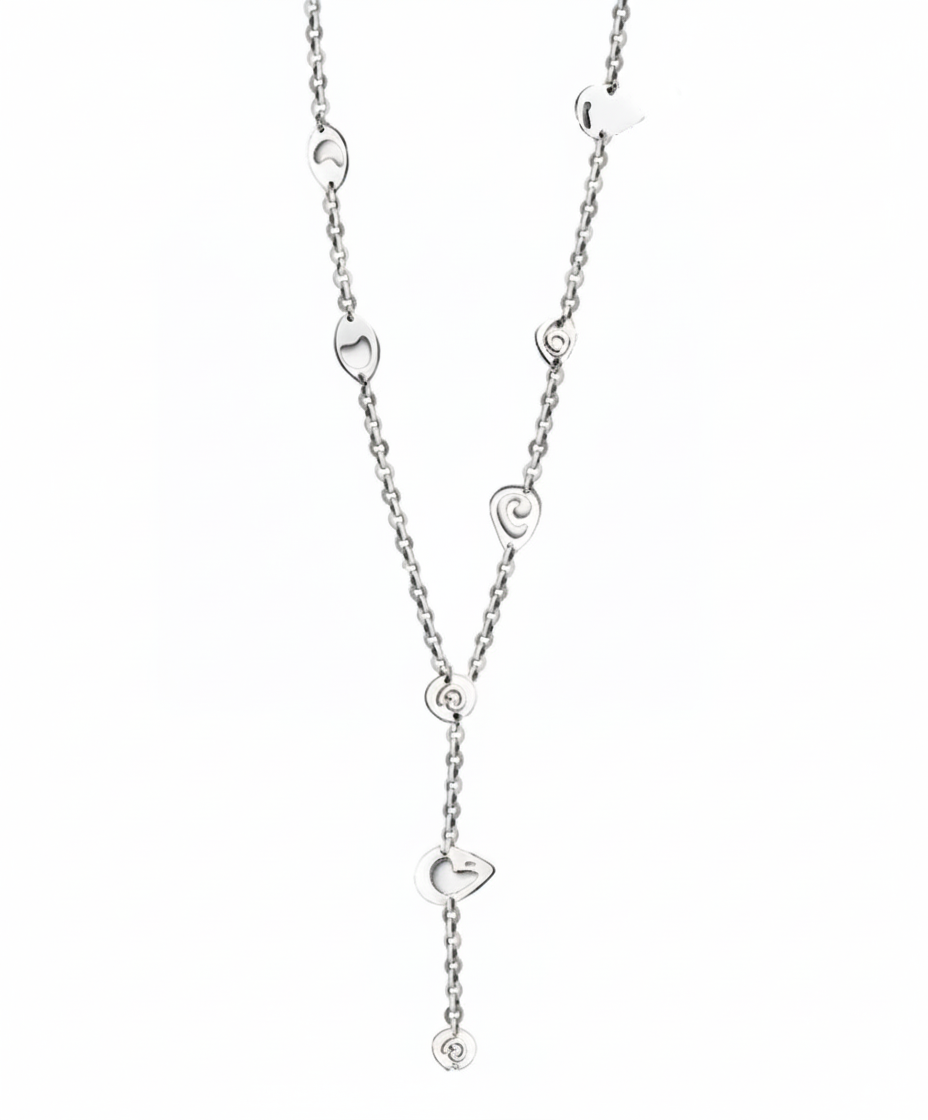 long silver necklace