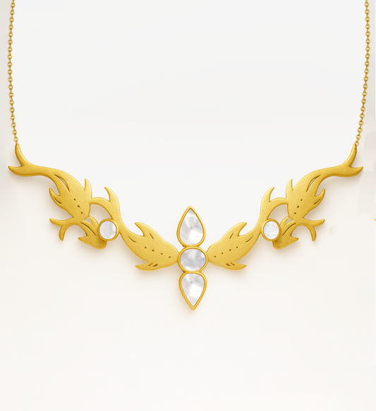 summer Trio fish necklace