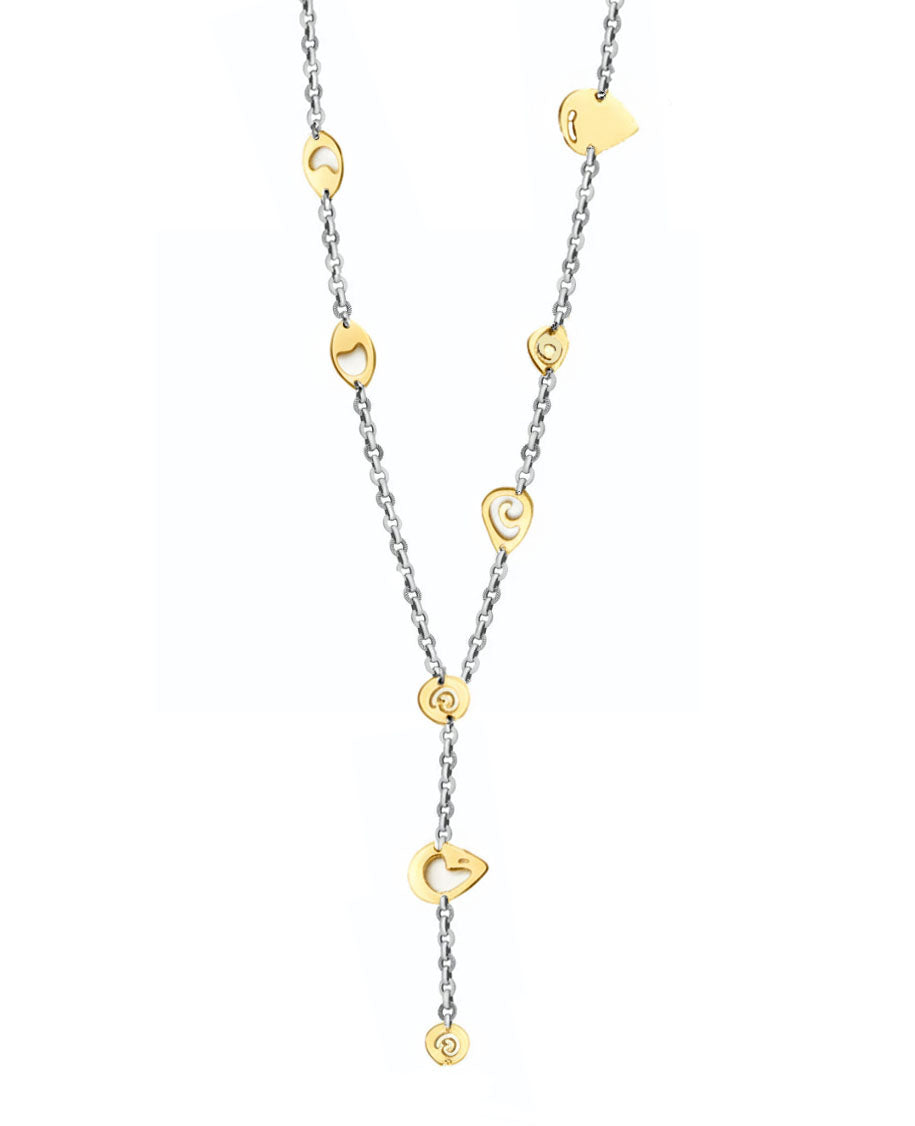 long silver necklace