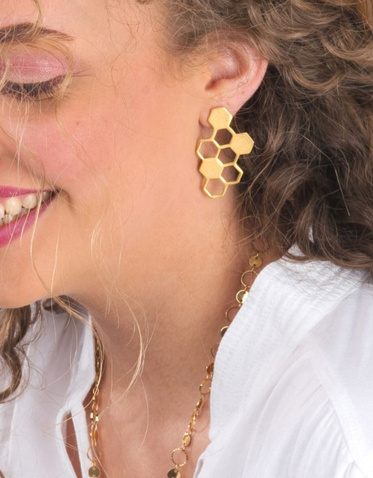 HONEYCOMB EARRINGS